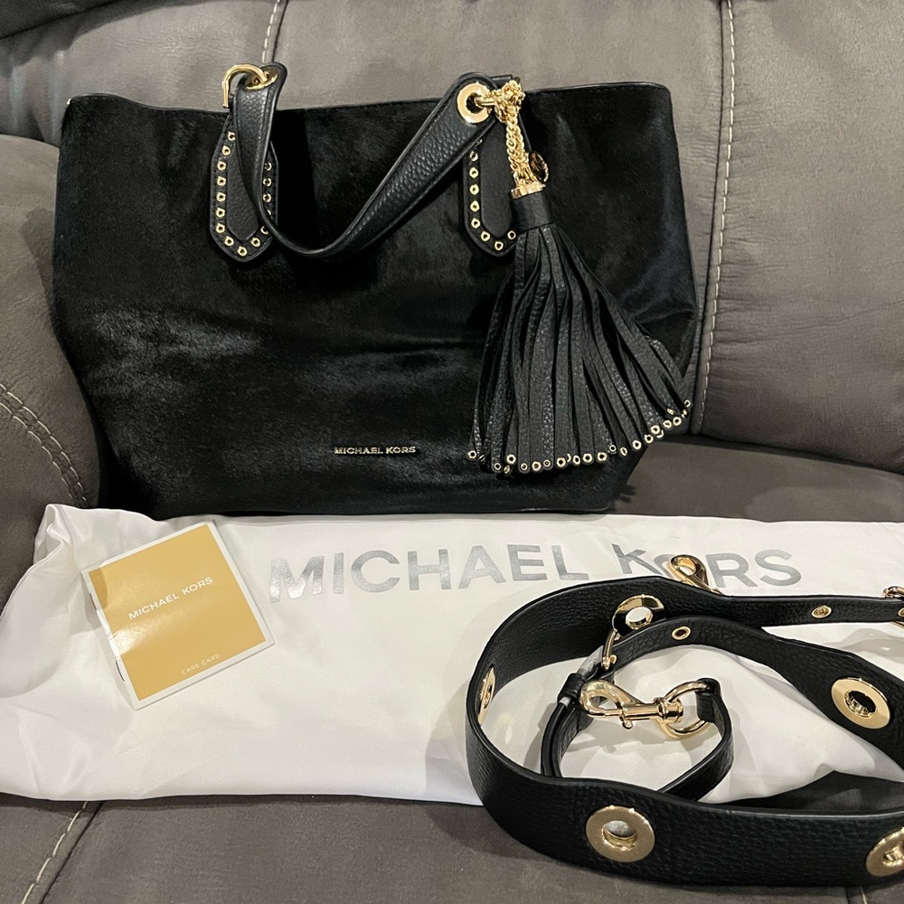 Michael Kors Brooklyn Calf Hair Satchel